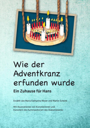 Nicht nur der Adventkranz hat eine Geschichte. Fast jeder und jede von uns hat eine ganz persönliche Erfahrung mit dem leuchtenden Weihnachtsvorboten. So auch Hans, der 1839 ins Rauhe Haus kommt - gerade recht, um die Geburtsstunde des Adventkranzes in der Hamburger Einrichtung für Straßenkinder mitzuerleben. Diakonie-Direktorin Maria Katharina Moser und Diakonie-Sozialexperte Martin Schenk erzählen die Geschichte von Hans und dem von Johann Hinrich Wichern erfundenen Adventkranz neu, Künstlerinnen und Künstler der Kunstwerkstatt des Diakoniewerks illustrieren die Erzählung auf eindrückliche Art und Weise. Mindestabnahme per Auftrag 20 Stück, dann in 10er Einheiten