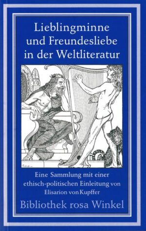 Diese im Jahr 1900 erstmals erschienene Sammlung ist die erste schwule Anthologie überhaupt. Sie versammelt Texte aus allen Jahrhunderten und aller Herren Länder. Als deutsche Autoren sind unter anderen Herder, Goethe, Schiller, Hölderlin, Grillparzer, Platen und Rückert vertreten. (BrW)