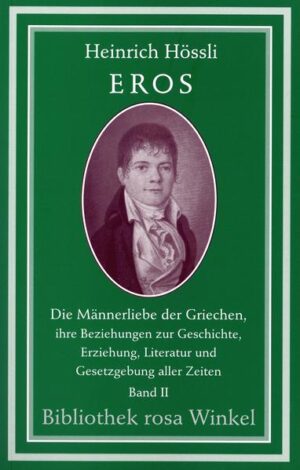 Der Schweizer Heinrich Hössli (1784 - 1864) war der erste Vorkämpfer für die Rechte der Homosexuellen - lange, bevor dieser Begriff geprägt wurde. Er war ein Vorläufer Karl Heinrich Ulrichs' und Magnus Hirschfelds. Sein Hauptwerk "Eros" erschien in zwei Bänden 1836 und 1838. Dieser Reprint wird durch ein Register in Band 2 erschlossen. (BrW)