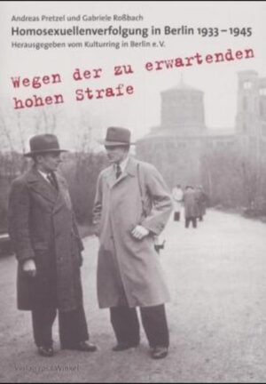 Daten von ca. 17.000 Ermittlungsverfahren und über 2.000 Strafakten bilden die Grundlage für diese umfassende Darstellung der Homosexuellenverfolgung in Berlin zwischen 1933 und 1945. Von der Denunziation bis zum Urteil zeigen die AutorInnen, wie das Verfolgungssystem funktioniert hat und schildern zahlreiche Einzelschicksale. Mit Beiträgen von: Carola Gerlach, Günter Grau, Jens W. Kleist, Ursula Meinhard, Vera Kruber.