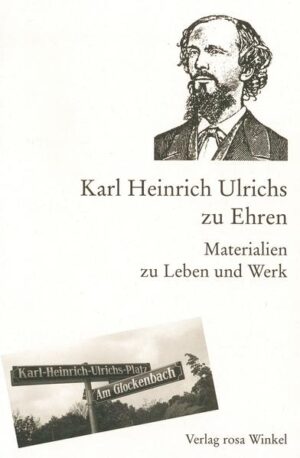 Karl Heinrich Ulrichs (1825 - 1895) wurde auch als der "erste Schwule der Weltgeschichte" (Volkmar Sigusch) bezeichnet. Der Band enthält folgende Zeugnisse und Beiträge: Wolfram Setz: Karl Heinrich Ulrichs zum 175. Geburtstag Magnus Hirschfeld: Karl Heinrich Ulrichs Karl Heinrich Ulrichs: Autobiographische Zeugnisse Karl Heinrich Ulrichs: Korrekturen und Ergänzungen aus zwei Handexemplaren René Hornung: Jakob Rudolf Forster (1853-1926) oder Wie Ulrichs ein Leben prägte Wilfried Stroh: Karl Heinrich Ulrichs als Vorkämpfer eines lebendigen Latein Nicolaus Persichetti: In memoriam Caroli Henrici Ulrichs