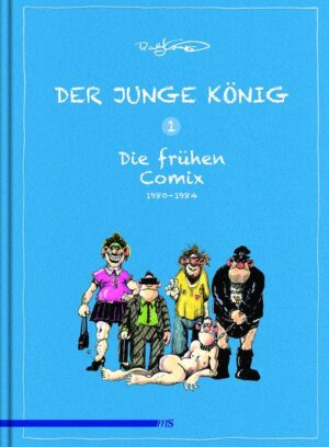 Als vor 30 Jahren die ersten Schwulcomix eines unbekannten Tischlergesellen aus Dortmund erschienen, waren die Einflüsse ganz verschiedener Vorbilder wie Robert Crumb oder Gerhard Seyfried zu spüren. Der junge Zeichner tobte sich aus und fabulierte wild drauflos, dass manchem Betrachter die Luft weg blieb, von Märchen über Science Fiction bis zur Pornofantasie war alles vertreten. Die oft anarchistisch anmutenden Geschichten vermitteln noch heute die Lust dieses jungen Mannes, sich mit der Szene, dem Alltag, seiner Sexualität zu beschäftigen. Es hat lange gedauert, bis Ralf Königs Figuren ihr heutiges Erscheinungsbild gefunden hatten. Die bulligen Kerle mit gewaltigem Schädel und Nussknackergesicht wurden kleiner und schlanker, dafür wurden ihre Nasen immer größer. Als der zweite Band der Schwulcomix erschien, war in der Berliner Zeitschrift Siegessäule zu lesen: "Ralf König hat seinen Stil gefunden, seine Figuren und Gesichter werden charakteristisch (Hurra, es ist uns ein schwuler Seyfried geboren!), sein Witz ist zunehmend böse und hinterhältig, die hoffentlich kichernde Schwulenbewegung, der dieser Band gewidmet ist, hat ihren Zeichenstiftchronisten." Heute ist Ralf König ein Star. Seine Figuren sind weit über Deutschland und weit über die Szene hinaus beliebt. Ihre Abenteuer erscheinen in der FAZ und werden zu Theaterstücken und Spielfilmen bearbeitet. Er ist ein moderner Klassiker geworden, seine Themen haben sich geweitet. Wir finden, dies ist der richtige Moment, die ersten Gehversuche auf dem Weg zum Ruhm zu dokumentieren. So gibt unsere Edition dem Erfolg seine Geshcichte zurück. Der erste Band der Reihe "Der junge König" enthält den unter Fans schon legendären, seit Jahrzehnten nicht mehr erhältlichen Band Schwulcomix 1 aus dem Jahr 1980, den Folgeband Schwulcomix 2 aus dem Jahr 1984 sowie verstreute Arbeiten aus den Jahren 1980 bis 1984. Der gestrenge Stefan Pannor urteilte in seinem Blog über Der junge König Bd. 1: Der junge König schließt die Klammer, das bisherige Werk verständlich zu machen. Es lässt nachvollziehbar werden, wie Themen und Ideen im Werk des besten deutschen Comicerzählers der Nachkriegszeit sich langsam entwickelten, aber wie eben vieles fast von Anfang an angelegt war. Das das ganze editorisch hervorragend aufbereitet ist, mit einem langen Vorwort von König, mit raren, frühen und teilweise unveröffentlichten Strips, ist das Sahnehäubchen auf diesem Band.