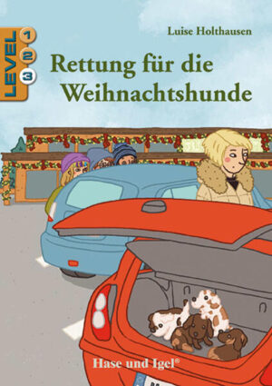 Simon, Teris und Jule bilden das Redaktionsteam einer Schülerzeitung. Gerade arbeiten sie an der Weihnachtsausgabe, doch ihnen fehlt eine zündende Idee. Als ihre Mitschülerin Hanna auftaucht, erzählt sie, dass sie von ihren Eltern einen Hund bekommt. Während Teris begeistert ist, äußert sich Jule kritisch zu Tieren unterm Weihnachtsbaum. Simon interessiert an der Unterhaltung vor allem eines: Wäre das nicht ein Thema für die Zeitung? Darin bestärkt fühlt er sich, als er mit Jule und Teris nach einem Besuch auf dem Weihnachtsmarkt eingesperrte Welpen in einem Kofferraum entdeckt. Die Besitzerin des Autos zeigt sich verärgert über die Neugier der Kinder und fährt schnell davon. Ihre Recherchen für den Artikel über Tiere als Geschenke und eine Undercover-Aktion führen die Freunde schließlich zu dieser Tierhändlerin - und damit zu den Hunden. Die lebendig und humorvoll erzählte Geschichte liefert viele Anknüpfungspunkte, um sich mit der Haltung von Haustieren und illegalem Welpenhandel auseinanderzusetzen. Bestimmt steigert die aufregende Suche nach den Hunden die Lesemotivation Ihrer Schüler. Die drei Hauptfiguren bieten ein hohes Identifikationspotenzial, denn sie sind hartnäckig, clever und verlieren nie den Mut! Die Lektüre ist in drei parallel lesbaren Textfassungen erhältlich: Level 3 enthält den ungekürzten Text in Serifenschrift. Level 2 bietet eine gekürzte, leicht zu lesende Fassung der Geschichte in Fibelschrift und das Level 1 wird zusätzlich mit Silbenhilfe angeboten.