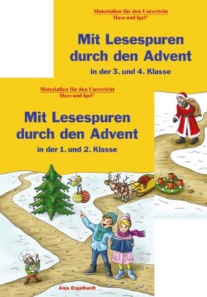 Zwei Lesespurmaterialien zur Adventszeit im Paket! Jeder Band 80 Seiten im Format DIN A4.