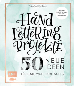 Die schönsten Projekte für alle, die ihr Handlettering-Können selbst anwenden wollen, präsentiert Tanja Cappell in diesem Buch. Unter den 50 Lettering-Ideen finden sich Inspirationen von Büro bis Wohnzimmer und von Accessoires bis zu Papeterie. Deko-Ideen fürs Babyzimmer, edle Klappkarten für verschiedene Anlässe, individualisierte Geschenkverpackungen oder beschriftete Alltagsgegenstände - der Fantasie sind keine Grenzen gesetzt, denn alles kann belettert werden! Alle Materialien und die verwendeten Stifte werden ausführlich erklärt, die einzelnen Projekte werden in Schritt-für-Schritt-Anleitungen beschrieben und alle Letterings sind als Vorlage zum Abpausen vorhanden.