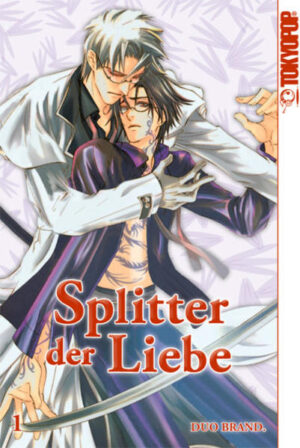 Der Dämon Shenjin hat die Seele von Toranosukes geliebtem Bruder gefressen. Mithilfe des Göttlichen Schwertes, der einzigen Waffe, mit der man Shenjin töten kann, will Toranosuke Rache nehmen. Doch anstatt seinen Plan auszuführen, wird er von Shenjin wie magisch angezogen und verliebt sich in ihn! Wird die Liebe über die Rache siegen?! Die dreibändige Serie Splitter der Liebe ist eine Kurzgeschichtensammlung des Boys-Love-Zeichnerteams DUO BRAND.