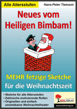 Endlich!!! Neues vom beliebten Heiligen Bimbam! Hans-Peter Tiemann lässt es im neuen Sketcheband wieder mal so richtig krachen! Da werden Himmelsboten im Internet ersteigert, Weihnachtsmänner geraten in Bescherungsstress, weil sie Schlitten und Rentiere bei der Bankenkrise verloren haben, allzu schnelle Schlittenraser tappen kurz vor der Bescherung in himmlische Radarfallen, ein kleiner Junge reimt auf dem Wunschzettel: „Ich hätte gern, lach mich nicht aus: ein richtig schönes Puppenhaus!“ 64 Seiten