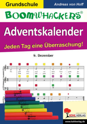 Aufbauender Musikunterricht kommt diesmal im Gewand des Weihnachtsmannes daher. In 24 Schritten entwickeln wir gemeinsam mit den liebgewordenen Boomwhackers unsere kleine Weihnachtsaufführung. Jeder Schritt stellt einen eigenständigen Baustein dar. Wir beginnen mit einer einfachen Melodie und leicht zu erlernenden Kurztexten und enden mit einer dreistimmig gesetzten Komposition. Auf dem Weg dahin lernen wir die Notenwerte, die Pausen und musikalische Sonderzeichen kennen. Einzelne Schritte können ohne weiteres ausgelassen oder übersprungen werden. Andere Instrumente können mühelos integriert werden. Und das Schönste: Alle Kinder werden ins gemeinsame Spiel integriert, jedes nach seinen Fähigkeiten. Die beiligende CD enthält die Stücke zum Ausdruck als Folie und jedes Stück als Play-Along-Aufnahme. 28 farbige Seiten, mit Begleitmaterial zum Download