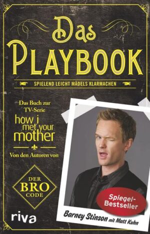 Barney Stinson, Held der erfolgreichen Fernsehserie „How I met your mother“, kriegt die Mädels mit kleinen Kniffen reihenweise rum. Nun verrät er in einem Buch alle seine Tricks, die garantiert zum Erfolg führen, auch bei Jungs, die im Umgang mit anderen Menschen - und vor allem anderen Frauen - wenig Geschick ha-ben. In „Das Playbook“ beschreibt Barney Stinson mehr als 75 Methoden, mit denen sich garantiert jede Frau anbaggern lässt. Hier erfährt der Leser alles über Barneys tolle Maschen: den SNASA-Trick („Nein, nicht für die NASA, ich arbeite für die Geheimabteilung - die Secret NASA.“) oder den Cheap Trick-Trick („Yo, ich bin der Bassist von Cheap Trick“, denn Frauen sind begeistert, wenn ein Mann in einer Band spielt, egal in was für einer). Und das Schöne an seinen Strategien ist, dass die meisten dieser Schachzüge keine Erfahrung und auch keine Vorbereitung erfordern. Jeder kann sofort loslegen. „Das Playbook“ ist das ultimative Lebens-hilfebuch für alle Männer, die auf der Suche nach Frauen sind. Oder frei nach Barney Stinson: „Also, werft euch in Schale, macht euch bereit und lernt . . . wie man der Größte wird. “