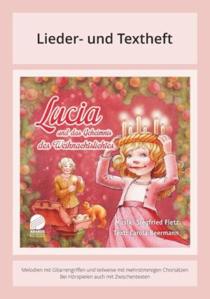 Lucia freut sich, dass Oma Greta dieses Jahr schon am Anfang der Adventszeit kommt, denn sie weiß immer sooo tolle Geschichten zu erzählen und außerdem kann Oma Greta dann auch gleich beim Plätzchenbacken Lucias Freunde kennen lernen. Als Lucia und Oma Greta die Advents- und Weihnachtssachen vom Dachboden holen wollen, entdecken sie einen alten verstaubten Koffer, in dem merkwürdige Dinge sind: Eine Bäckerschürze, ein weißes Kleid, eine rote Schärpe, ein grüner Plastikefeukranz, eine Kiste mit selbst gebastelten Kerzen, ein Schwert ... und eine hölzerne Stalllaterne. So eine Laterne, wie sie der Josef beim Krippenspiel in der Hand hat und in der dunklen Nacht immer mal wieder in das Gesicht von dem kleinen schlafenden Jesus leuchtet um zu sehn, ob es ihm gut geht. Die Maria lächelt dann immer und hat dabei so einen Glanz in den Augen. Daran erinnert sich Lucia gut. Und als sie nun den Koffer gefunden haben, lächelt Oma Greta genauso und hat auch so einen Glanz in den Augen. 'Was ist das für ein Koffer?', fragt Lucia und Oma Greta antwortet: 'Der Koffer gehört deiner Mama. Als sie so klein war wie du, haben wir in unserem Dorf jedes Jahr im Dezember ein besonderes Lichterfest gefeiert und dafür brauchten wir all die Sachen, die hier im Koffer sind.' 'Was war das für ein Fest? Und wozu brauchtet ihr Josefs Laterne und…' Die Fragen sprudeln nur so aus Lucia heraus, aber Oma Greta hat eine gute Idee. Jeden Tag will sie Lucia und ihren Freunden zu einem Teil aus dem Koffer eine Geschichte erzählen, dann fällt das Warten auf Weihnachten leichter und vielleicht kommen sie so ja auch hinter das Geheimnis des Weihnachtslichtes... Ein Singspiel für Kinder ab 4 Jahren, bei dem 10 - 15 Rollen zu besetzen sind: Lucia und ihre Freunde, Mama, Oma Greta, evtl. ein Erzähler, eine Gruppe mit Armen, Kranken, Christen, Maria und Josef, die Hirten, Engel (alle die zum Krippenspielabschlussbild dabei sind). Trackliste: 01. Heute gehen wir zusammen auf dem Weg, 02. Hörspiel 01, 03. Endlich brennen wieder Kerzen, 04. Hörspiel 02, 05. Doch so ein Koffer, der kann erzählen, 06. Hörspiel 03, 07. Mein kleines Kind, nun bist du da , 08. Hörspiel 04, 09. Kneten, rollen, Plätzchen stechen, 10. Hörspiel 05, 11. Mein kleines Kind, nun bist du da (Maria), 12. Hörspiel 06, 13. Jesus hat in dunkler Nacht, 14. Hörspiel 07, 15. So wie Lucia sein, 16. Hörspiel 08, 17. Leuchte kleines Friedenslicht, 18. Hörspiel 09, 19. Leuchte kleines Friedenslicht, 20. Hörspiel 10, 21. Wir ziehen durch die Dunkelheit - Lieder- und Textheft: 32 Seiten · A5 Heft · Melodien und Text mit Gitarrengriffen, Zwischentexten, Instrumentalstimmen und Spielanleitungen