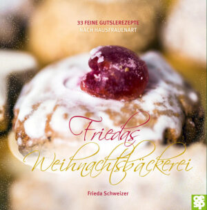 Die leidenschaftliche Bäckerin, Frieda Schweizer, verrät ihre Rezepte für die bekannten Klassiker in der Weihnachtsbäckerei, aber auch eigene Kreationen, wie Dominoherzen und vieles mehr. Die Fotografin Yan Jiang hat Friedas kleine Kunstwerke auf ganz besondere Weise fotografiert. Entstanden ist ein zauberhaftes Adventsbackbuch voll kleiner, verführerischer und leckerer Kunstwerke. Ein schönes Geschenk für alle, die gerne backen, gerne Gutsle essen und Spaß daran haben, in einem besonderen Backbuch nach neuen, alten und erprobten Rezepten zu suchen, die garantiert gelingen.