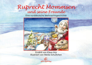 Das von Klaus Arp erzählte und von Meike Schultchen liebevoll und farbenfroh illustrierte Bilderbuch nimmt die Kinder, denen es vorgelesen wird, mit auf eine weihnachtliche Reise in die nordfriesische Inselwelt. Im Mittelpunkt der Erzählung steht der Weihnachtsmann Ruprecht Mommsen, der sich einmal pro Jahr, nach der Urlaubssaison, in einem geheimen Dünental auf einer nordfriesischen Insel niederlässt, um sich dort auf den Heiligen Abend und die Bescherung vorzubereiten. Es gibt viel zu tun! Ruprecht Mommsen zaubert die Geschenke herbei und seine Freunde, der Osterhase Fredi Meier, Seehund Siggi Sonderbar, Austernfischer Rollo, die Postbotin Jasmin und der Möwenchor, helfen ihm beim Einpacken. Am Nachmittag des 24. Dezember schließlich fährt er mit seinem schwer beladenen Schiff von Insel zu Insel, um die dort wohnenden Kinder mit seinen Gaben zu erfreuen. Auch für seine Freunde hält der Weihnachtsmann ein mit Bedacht ausgewähltes Geschenk bereit. Nach getaner Arbeit feiern alle zusammen ein ausgelassenes Fest, bei dem der Osterhase Fredi für die musikalische Unterhaltung sorgt.