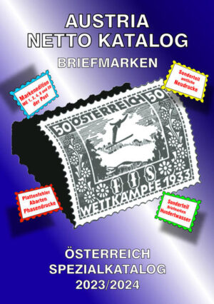 Spezialausarbeitung aller Marken und Besonderheiten ab 1850 bis heute inkl. UNO Wien. Alle Marken sind in Farbe abgebildet und bewertet - ca. 8500 Abbildungen in Farbe auf 828 Seiten in Hardcover. Neben den Briefmarkenausgaben befinden sich im Spezialkatalog zusätzlich Druck- und Farbabarten, Plattenfehler und Fehldrucke sowie alle weiteren philatelistischen Sonderartikel bzw. Besonderheiten wie beispielsweise Schwarz- und Buntdrucke, Ballonpost, Postamt Christkindl, die Sonderartikel der Österreichischen Post AG und viele weitere philatelistische Ausgaben. Wie jedes Jahr grundlegend überarbeitet, ergänzt bzw. erweitert wurden auch dieses Jahr wieder viele neue Plattenfehler und zahlreiche Besonderheiten und Abarten aufgenommen. Viele der erst in letzter Zeit durch die Auflösung des Postarchivs und zur Versteigerung gelangter Sammlungen bekanntgewordenen Abarten, ungezähnter Marken und Probedrucke bzw. neue Erkenntnisse wurden heuer wieder umfangreich ergänzt und katalogisiert. Phasendrucke wurden neu in den Katalog aufgenommen und katalogisieren die in den letzten Jahren auf verschiedensten Auktionen auf den Markt gekommener Stücke, ebenso wie die Aufnahme zahlreicher neuer ungezähnter Briefmarken. Wie bereits seit einigen Jahren wurden auch in dieser Ausgabe bisher nicht katalogisierte Spezialausarbeitungen interessanter philatelistischer Gebiete als Sonderteile aufgenommen. Der moderne Sonderteil widmet sich wie in den letzten Jahren dem internationalen Sammelgebiet „Friedensreich Hundertwasser“. Nach der Katalogisierung der amtlichen Hundertwasser Briefmarken (weltweit) und der amtlichen personalisierten Briefmarken der Österreichischen Post AG, Belege und Stempel, Ganzsachen bis zur Euro Einführung, Absenderfreistempel, WFUNA-Belege, die Cachetstempel in der letzten Ausgabe, werden in dieser Ausgabe die amtlichen personalisierten Briefmarken mit Hundertwasser Motiven der Österreichischen Post AG ergänzt.. Anlässlich der Herausgabe des im Verlag der AUSTRIA NETTO KATALOGE erschienenen Handbuches und Spezialkataloges „Österreich 1945 - Provisorien und Lokalausgaben“ von Rüdiger Soecknick, wurden die Lokalausgaben der zweiten Republik komplett neu überarbeitet, um Abarten ergänzt und erweitert sowie, eine umfangreiche Neubewertung der an die Marktlage angepassten Preise vorgenommen. Im Bereich der klassischen Philatelie verbleiben die Spezialausarbeitungen der Plattenfehler „9 Kreuzer Type I.“ und der „45 Centesimi“ in der heurigen Ausgabe und vertiefen damit weiterhin die Typen der ersten Ausgabe. Die „amtlichen Neudrucke“ wurden grundlegend und komplett neu bearbeitet. Zur besseren Unterscheidung der Farben und Zuordnung der einzelnen Ausgabejahre wurden die Abbildungen in einer Übersichtstabelle angeordnet. Ausführliche Beschreibungen und umfassende Bewertungen vervollständigen die detaillierte Ausarbeitung. Die Katalogisierung der Aufdrucke auf Marken der K u. K Monarchie, der Nachfolgestaaten (Tschechoslowakei, Jugoslawien, Polen, Rumänien, Ungarn und Westukraine) inklusive der Portomarken, Zeitungsstempelmarken, Zeitungsmarken, Frei- und Eilmarken sowie der Einschreibezettel mit Werteindruck sind auch in dieser Ausgabe aufgenommen. Alle philatelistischen Sonderartikel der Österreichischen Post sind ausführlich seit Beginn der Ausgaben angeführt, bewertet und abgebildet. Diese Sonderartikel umfassen Markenhefte, Markenalben, Markenmäppchen, Booklet und CD´s, Markenmappen, Sammelalben, Tiere vom Bauernhof, Markenbücher, Markenkollektionen, Numiphilium Kollektionen, Ersttags Editionen, Sammeleditionen, Bücher, Kleinbogeneditionen und die Markeneditionen 1, 2, 4, 8 und 20, Crypto stamps, Dispensermarken und vieles mehr. Die farbliche Unterlegung der Kapitel auf der rechten Seite, um Sammelgebiete noch leichter finden zu können, hat sich bewährt und erleichtert weiterhin die Handhabung des Kataloges.