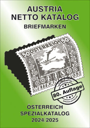 Spezialausarbeitung aller Marken und Besonderheiten ab 1850 bis heute inkl. UNO Wien. Alle Marken sind in Farbe abgebildet und bewertet - ca. 8700 Abbildungen in Farbe auf 828 Seiten in Hardcover. Neben den Briefmarkenausgaben befinden sich im Spezialkatalog zusätzlich Druck- und Farbabarten, Plattenfehler und Fehldrucke sowie alle weiteren philatelistischen Sonderartikel bzw. Besonderheiten wie beispielsweise Schwarz- und Buntdrucke, Ballonpost, Postamt Christkindl, die Sonderartikel der Österreichischen Post AG und viele weitere philatelistische Ausgaben. Wie jedes Jahr grundlegend überarbeitet, ergänzt bzw. erweitert wurden auch dieses Jahr wieder viele neue Plattenfehler und zahlreiche Besonderheiten und Abarten aufgenommen. Viele der erst in letzter Zeit durch die Auflösung des Postarchivs und zur Versteigerung gelangter Sammlungen bekanntgewordenen Abarten, ungezähnter Marken und Probedrucke bzw. neue Erkenntnisse wurden heuer wieder umfangreich ergänzt und katalogisiert. Wie bereits seit einigen Jahren wurden auch in dieser Ausgabe bisher nicht katalogisierte Spezialausarbeitungen interessanter philatelistischer Gebiete als Sonderteile aufgenommen. Der moderne Sonderteil widmet sich wie in den letzten Jahren dem internationalen Sammelgebiet „Friedensreich Hundertwasser“. Nach der Katalogisierung der amtlichen Hundertwasser Briefmarken (weltweit) und der amtlichen personalisierten Briefmarken der Österreichischen Post AG, Belege und Stempel, Ganzsachen bis zur Euro Einführung, Absenderfreistempel, WFUNA-Belege, die amtlichen personalisierten Briefmarken mit Hundertwasser Motiven der Österreichischen Post AG, die Cachetstempel in der letzten Ausgabe, werden in dieser Ausgabe durch die amtlichen Hundertwasser-Ganzsachen und -Vignetten ergänzt. Anlässlich der Herausgabe des im Verlag der AUSTRIA NETTO KATALOGE erschienenen Handbuches und Spezialkataloges „Österreich 1945 - Provisorien und Lokalausgaben“ von Rüdiger Soecknick, wurden die Lokalausgaben der zweiten Republik komplett neu überarbeitet, um Abarten ergänzt und erweitert sowie, eine umfangreiche Neubewertung der an die Marktlage angepassten Preise vorgenommen. Die „amtlichen Neudrucke“ wurden grundlegend und komplett neu bearbeitet. Zur besseren Unterscheidung der Farben und Zuordnung der einzelnen Ausgabejahre wurden die Abbildungen in einer Übersichtstabelle angeordnet. Ausführliche Beschreibungen und umfassende Bewertungen vervollständigen die detaillierte Ausarbeitung. Alle philatelistischen Sonderartikel der Österreichischen Post sind ausführlich seit Beginn der Ausgaben angeführt, bewertet und abgebildet. Diese Sonderartikel umfassen Markenhefte, Markenalben, Markenmäppchen, Booklet und CD´s, Markenmappen, Sammelalben, Tiere vom Bauernhof, Markenbücher, Markenkollektionen, Numiphilium Kollektionen, Ersttags Editionen, Sammeleditionen, Bücher, Kleinbogeneditionen und die Markeneditionen 1, 2, 4, 8 und 20, Crypto stamps, Dispensermarken und vieles mehr. Die farbliche Unterlegung der Kapitel auf der rechten Seite, um Sammelgebiete noch leichter finden zu können, hat sich bewährt und erleichtert weiterhin die Handhabung des Kataloges.