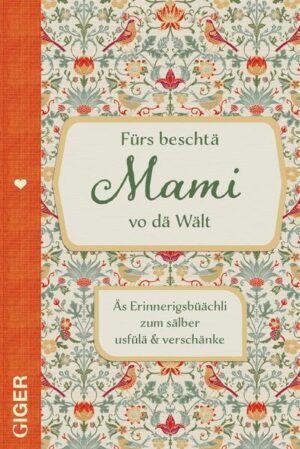 Ein zeitlos schönes und persönliches Erinnerungsbuch zum Ausfüllen und Verschenken, für alle Mütter. Teilt Eure Erinnerung mit Eurer lieben Mama und schenkt Freude. Mit liebevollen Eintragungen, Zeichnungen und Fotos denken Kinder an gemeinsame Zeiten mit ihren Müttern zurück. Sie bringen nicht nur Erinnerungen, sondern auch Gefühle zu Papier. Angeleitet von kreativen, humorvollen und emotionalen Fragen, zum Zeichnen und Fotos einkleben, entsteht ein wertvolles Buch über die Liebe zur Familie. Ausgefüllt und persönlich gestaltet ist dieses Album das perfekte Geschenk zu jedem Anlass wie Geburtstag, Weihnachten, Muttertag. Diese Geschenkbuchreihe ist auch noch erhältlich für Vater, Bruder und Schwester.