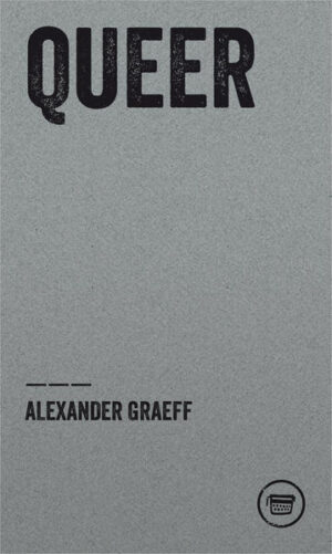 Die Sprache, die uns umgibt, formt unser Begehren, unsere Identität und unsere Entscheidungen im Leben. Und sie deformiert sie. In seinem Essay QUEER zeichnet Alexander Graeff seinen Weg zu einer poetischen und politischen Stimme nach, von Nietzsche zu Eileen Myles, vom Rheinland-Pfalz der 90er Jahre nach Berlin, von Verwirrungen und Ohnmachten zur Ermächtigung. Wie finden wir einen Platz in der Welt, wenn Klasse und Kanon uns die Sprache vorgeben? Wenn der Ausweg aus der Sprachgewalt der Herkunft durch die Akademien führt? Und wie können wir uns freisprechen und freidichten von einer Welt, die uns permanent in Schubladen stecken will? Graeff erschreibt sich queer als eine Möglichkeit in poetischer Sprache zu existieren und zugleich eine Sexualität zu finden, die Begehren nicht in Geschlechtern, Kategorien oder Prozenten benennt. Stattdessen Biografisches nicht als singuläre Geschichte begreift und in der Verse als widerständige Symbole gelten. Poesie als Schlingpflanze, als tentakuläres Fadenspiel an Sprachen, Körpern, Ichs und Dus - umgeben von der Zumutung der Realitäten und Ideale.