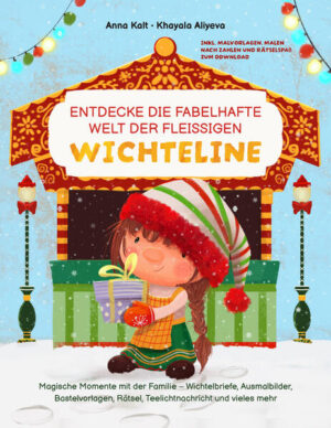 Tauchen Sie ein in die zauberhafte Welt der fleißigen Wichteline und erleben Sie magische Momente mit Ihrer Familie! Das Buch "Entdecke die fabelhafte Welt der fleißigen Wichteline" entführt Sie in eine wundervolle Weihnachtsatmosphäre, in der Sie gemeinsam mit den Wichtelinen zahlreiche Abenteuer erleben können. Öffnen Sie die Seiten dieses Buches und entdecken Sie eine Vielfalt an fesselnden Inhalten, die die Vorfreude auf Weihnachten steigern. Beginnen Sie mit den herzlichen Wichtelbriefen, die Ihnen Einblicke in das Leben der kleinen Helferchen gewähren. Tauchen Sie ein in die liebevoll gestalteten Ausmalbilder, um Ihrer Kreativität freien Lauf zu lassen. Planen Sie Ihren eigenen Weihnachtsmarkt mit den bezaubernden Bastelvorlagen, die Ihnen helfen, stimmungsvolle Dekorationen zu gestalten. Oder verwöhnen Sie Ihre Lieben mit köstlichen Leckereien aus der Weihnachtsbäckerei, unterstützt durch praktische Rezepte.. Begeben Sie sich auf eine Rätselreise und knacken Sie knifflige Aufgaben, die Ihnen und Ihrer Familie spannende Herausforderungen bieten. Erfahren Sie mehr über die geheimnisvolle Teelichtnachricht und lassen Sie sich von der magischen Wirkung verzaubern. Für die kreativen Köpfe unter Ihnen hält das Buch eine Häkelanleitung bereit, mit der Sie niedliche Zipfelmütze erschaffen können. Oder öffnen Sie jeden Tag voller Vorfreude ein Türchen des liebevoll gestalteten Adventskalenders und lassen Sie sich von kleinen Überraschungen begeistern. Das Buch ist so gestaltet, damit genug Platz für Ihre Kreativität da ist. Und als besonderes Highlight erwartet Sie ein persönlicher Brief vom Weihnachtsmann höchstpersönlich, der Ihnen und Ihrer Familie eine zauberhafte Weihnachtszeit wünscht. "Entdecke die fabelhafte Welt der fleißigen Wichteline: Magische Momente mit der Familie" ist ein Buch voller liebevoller Details, das die Vorfreude auf Weihnachten mit seiner Vielfalt an Inhalten zum Strahlen bringt. Tauchen Sie ein in diese zauberhafte Welt und schaffen Sie unvergessliche Erinnerungen mit Ihrer Familie. Ein Muss für alle, die den Zauber der Weihnachtszeit spüren möchten!