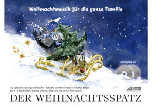 40 bekannte und neue Weihnachts-, Advents- und Winterlieder in leichten Sätzen für 1 - 2 Blockflöten, Gesang, Gitarre, Keyboard und andere Instrumente. Mit diesem Liederbuch lädt der Weihnachtsspatz alle herzlich zum (vor)weihnachtlichen Feiern, Musizieren und Singen ein. Das Heft enthält die schönsten, bekanntesten Weihnachtslieder und viele neue. Alle Lieder sind leicht gesetzt und in gut spielbaren Tonarten notiert. Aus dem Inhalt: Alle Jahre wieder - Leise rieselt der Schnee - Schneemannlied - Am Futterhäuschen - Lasst uns froh und munter sein - Jingle Bells - Fröhliche Weihnacht überall - Vom Himmel hoch - Kling Glöckchen, kling - Stille Nacht - O du fröhliche - u.a. Buch inkl. 2 CDs mit Playback und Vollversion in verschiedenen Geschwindigkeiten.