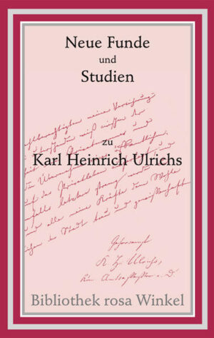 Diese Studien ergänzen die Ulrichs-Biographie von Hubert Kennedy, die 2001 in stark erweiterter Fassung als Band 27 der Bibliothek rosa Winkel erschienen ist. Die einzelnen Beiträge: Jochen Engling: Ulrichs' Bewerbung um die Bürgermeisterstelle in Uslar Jens Dobler: Ulrichs vs. Preußen Hans-Peter Weingand: Gerstensaft und Blümchen. Karl Heinrich Ulrichs als Übersetzer Dino Heicker: "Stark wie der Tod ist die Liebe". Schwule Vampire und Wiedergänger bei Karl Heinrich Ulrichs, Eric Stenbock und Julius Neuss Florian Mildenberger: "Urninge" und "genetische Weibchen". Karl Heinrich Ulrichs und der Diskurs über Hermaphroditismus Massimo Consoli / Giorgio Piccinini: Aquila und Karl Heinrich Ulrichs