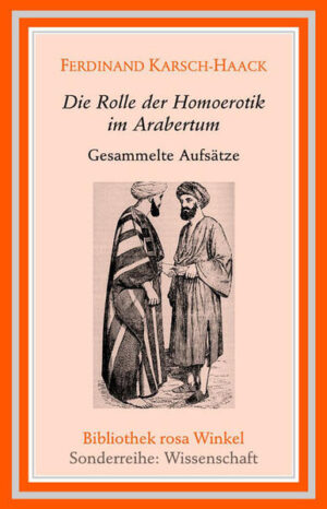 "Die Homoerotik der Araber zeugt von erfrischender Sinnlichkeit. Es ist aber der Eindruck unrichtig, daß sie eben nur Sinnlichkeit sei. Araber haben auch Tiefes über dauernde Freundschaft gedacht." Karsch-Haack beschwört ein Bild orientalischer Lebensfreude, das dem europäischen Betrachter jener Tage geradezu paradiesisch erschienen sein muss: Die Kombination von Gelehrsamkeit, verfeinertem Umgang und unbefangener Bewunderung jungmännlicher Schönheit entsprach in hohem Maß der Lebensweise, die homosexuelle Männer der gebildeten Schichten Europas für sich selbst anstrebten. Für den heutigen Leser erzeugt der Rückblick auf eine international bewunderte Kultur einen frappierenden Kontrast zu aktuellen Problemen wie religiösem Dogmatismus und menschenverachtender Sittenstrenge. "Renommier-Araber" am türkischen Hof, herzergreifende Liebesgeschichten und erotische Tabulosigkeit, die sich unter anderem in einer hochdifferenzierten Begrifflichkeit für sexuelle Vorlieben ausdrückt, sind nur einige Merkmale dieser kulturgeschichtlichen Dokumente. Dieser Band präsentiert einen bunten Reigen historischer und vor allem literarischer Funde aus mehr als einem Jahrtausend, die Beispiele dokumentieren die zu Beginn des 20. Jahrhunderts verfügbare wissenschaftliche Literatur und reichen zurück bis in die Zeit Karls des Großen. Der geplante Band über Hamiten und Semiten sollte die Buchreihe Forschungen über gleichgeschlechtliche Liebe vervollständigen, zu der bereits die Bände Das gleichgeschlechtliche Leben der Chinesen, Japaner und Koreer (1906) sowie Das gleichgeschlechtliche Leben der Naturvölker (1911) erschienen waren. Die Arbeit wurde jedoch nicht vollendet, und die vorab veröffentlichten Aufsätze werden hier erstmals im Zusammenhang vorgelegt. In ihrer Einleitung benennt die Herausgeberin Sabine Schmidtke, Professorin für Islamwissenschaft an der Freien Universität Berlin, nahezu lückenlos die von Karsch-Haack ausgewerteten Quellen und bestimmt so den wissenschaftsgeschichtlichen Standort seiner Arbeiten. Aus dem Inhalt: Die Rolle der Homoerotik im Arabertum - Homoerotik in Christentum und Islam - Androgamie (Männerehe) bei den Amoniern - Mehmed II., der Eroberer Konstantinopels - Aus dem fernen Afghanistan sowie literarische Zeugnisse wie Ein Batscha und seine Bewunderer und Der verliebte Dichter Ferdinand Karsch-Haack (1853-1936), im Hauptberuf Zoologe (Insektenforscher) und zuletzt Kustos am Zoologischen Museum in Berlin, war zugleich einer der produktivsten Schriftsteller der frühen homosexuellen Emanzipationsbewegung in Deutschland. Er veröffentlichte historische Skizzen und Biographien, ethnologische Studien, programmatische Essays und literarische Anthologien.