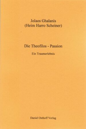 Leider hat der Verlag Osthoff, D es versäumt, dem Buchhandel eine Inhaltsangabe zu dem Buch "Die Theophilus-Passion.Ein Traumerlebnis" von Jolaos Ghalanis zur Verfügung zu stellen. Das ist bedauerlich, aber wir stellen unseren Leser und Leserinnen das Buch trotzdem vor.