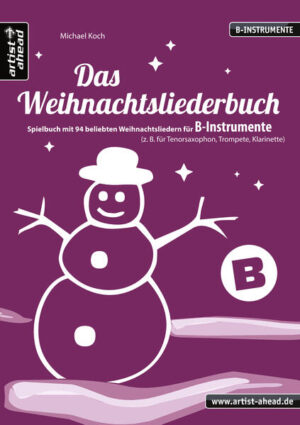 Spielpartitur für B-Instrumente (z. B. für Tenorsaxophon, Trompete, Klarinette) • Das Album mit 94 beliebten Weihnachtsliedern für Blasinstrumente • Noten für bis zu 3 Melodieinstrumente (3-stimmig) • Jeweils erhältlich für C-Instrumente, B-Instrumente, Es-Instrumente und Klavierbegleitung • Alle Ausgaben sind miteinander kombinierbar Das Weihnachstliederbuch ist eine ausgesprochen schöne Sammlung aller gängigen Advents- und Weihnachtslieder. Michael Koch arrangierte sie so, dass sie für ein oder zwei Melodieinstrumente, mit oder ohne Begleitung, leicht zu spielen sind. Die Begleitung kann entweder das Klavier oder ein Bassinstrument übernehmen (Posaune, Bariton, Cello, Kontrabass, Fagott, Saxophon etc.). Durch seine Vielfalt bietet diese Weihnachtsliederbuch die Grundlage für alles weihnachtliche Musizieren - im Instrumentalunterricht, in verschiedenen Musikgruppen und natürlich in der Familie! Die Lieder sind geordnet nach: Adventslieder, Nikolauslieder, Weltliche Weihnachtslieder, Hirtenlieder, Engelslieder, Herbergslieder, Wiegenlieder, Allgemeine Weihnachtslieder.