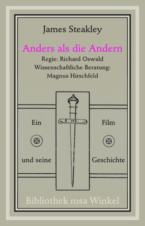 Der Film "Anders als die Andern" aus dem Jahre 1919, das "erste homosexuelle Filmwerk" der Filmgeschichte (Magnus Hirschfeld), erzählt die Geschichte des Geigenvirtuosen Paul Körner und seines Schüler Kurt Sivers, der den Meister verehrt und sich immer mehr zu ihm hingezogen fühlt. Das Lehrer-Schüler-Verhältnis wird durch einen Erpresser zerstört. Körner setzt sich mit einer Anzeige gegen den Erpresser zur Wehr, empfängt dabei jedoch auch selbst vor Gericht das Kainsmal des § 175. Als Künstler gemieden und sozial geächtet, begeht er Selbstmord. Ein Bekannter hält Kurt Sivers davon ab, diesem Beispiel zu folgen: Helfen Sie alle mit, dass bald der Tag anbricht, an dem solche Tragödien unmöglich sind, weil Wissenschaft über Vorurteile, Recht über Unrecht und Menschenliebe über Menschenhass den Sieg errungen haben! Der Film, entstanden nach dem Untergang des Kaiserreichs in einer kurzen zensurfreien Zeit, hat heftige Kontroversen ausgelöst, die dazu beitrugen, dass die junge Weimarer Republik schon bald neue Zensurbestimmungen für Filme erließ. In einer umgeschnittenen Kurzfassung ebenso verboten wie in der ursprünglichen Fassung, hat der Film nur durch Zufall in der (verstümmelten) Kurzfassung überlebt. James Steakley schildert die Diskussionen um den Film in der deutschen Presse und den politisch-parlamentarischen Weg zum Lichtspielgesetz von 1920 und vergleicht Inhalt und Struktur der ursprünglichen Langfassung des Films mit der Kurzfassung von 1927. Die Auswertung der unterschiedlichen Zeugnisse erlaubt nicht nur eine genaue Rekonstruktion des Films (die auch in der im Herbst 2006 veröffentlichten DVD ihren Niederschlag gefunden hat), sondern auch eine (film)historische Einordnung.