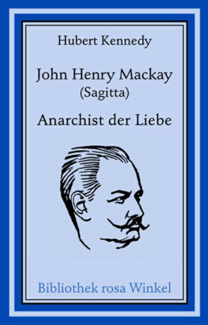 John Henry Mackay, der deutsche Schriftsteller mit dem schottischen Namen ("Die richtige Aussprache meines Namens? - Wie er geschrieben wird - unter Betonung der zweiten Silbe"), wurde 1864 in Greenock bei Glasgow geboren, wuchs aber in Deutschland auf. Seit 1892 lebte er in Berlin, wo er 1933 starb. Mackay verstand sich als Wiederentdecker Max Stirners, dessen Philosophie eines wohlverstandenen Egoismus für sein Leben und Schreiben bestimmend wurde. Mit der Gedichtsammlung "Sturm", erschienen erstmals 1888 "mit der Fackelhand statt eines Verfassernamens auf dem Umschlag", wurde er zum Sänger eines individualistischen Anarchismus, mit dem "Kulturgemälde" "Die Anarchisten" (1891) zum Aufklärer. Der Autor zahlreicher Gedichte und des ersten Sportromans ("Der Schwimmer", 1901) war mit seinen Büchern der namenlosen Liebe, die er unter dem Pseudonym "Sagitta" (der Pfeil) schrieb, ein Vorkämpfer für die "namenlose Liebe", verstanden als die "Liebe des Mannes zu dem Jüngeren seines Geschlechts". Die Identität mit "Sagitta" hat Mackay zwar zu Lebzeiten nie eingestanden