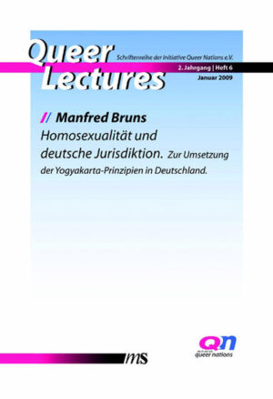 Manfred Bruns zeichnet nach, wie die deutsche und internationale Rechtssprechung die Gleichstellung von Lesben, Schwulen und Transgenderpersonen diskutiert und umgesetzt haben. An den Beispielen der Bundesverfassungsgerichtsurteile aus dem Jahr 1957 zum §175, zur Aktion Standesamt im Jahr 1993, mit der rund 250 Lesben- und Schwulenpaare versuchten, bei Standesämtern ein Aufgebot zu bestellen, und zum Lebenspartnerschaftsgesetz im Jahr 2002 belegt Bruns, wie schwer sich insbesondere deutsche Gerichte damit tun, sexuelle Orientierung und geschlechtliche Identität als etwas zu betrachten, was nach dem Gleichheitsgrundsatz des Grundgesetztes ebenso wenig Grund für Diskriminierung sein darf wie etwa ethnische Herkunft oder Geschlecht.