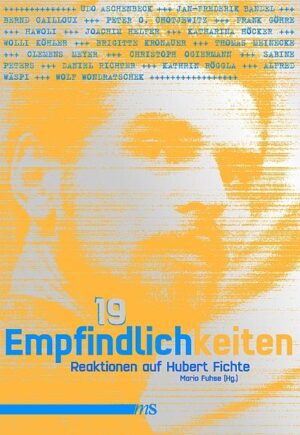 Hubert Fichte war eine Ausnahmeerscheinung der Nachkriegsliteratur: als Archäologe der europäischen Kulturgeschichte wie als Chronist der Subkulturen der 60er Jahre, als Weltreisender ebenso wie als Pop-Literat. 1986 ist Fichte im Alter von nur 51 Jahren gestorben. 19 Empfindlichkeiten ist eine Hommage an Hubert Fichte aus Anlass seines 75. Geburtstags. 19 Autoren und Künstler reagieren auf die vielfältigen Themen und Aspekte der Geschichte der Empfindlichkeit, sein letztes und anspruchsvollstes Projekt. Sie lassen erkennen, welchen Einfluss das Werk Fichtes auf die zeitgenössische Literatur und Kunst hatte und weiterhin hat. Mit Beiträgen von: Bernd Cailloux, Peter O. Chotjewitz, Frank Göhre, Joachim Helfer, Katharina Höcker, Wolli Köhler, Brigitte Kronauer, Thomas Meinecke, Clemens Meyer, Wolf Wondratschek u.a. Der Maler Daniel Richter beteiligt sich mit einer Serie von Originalarbeiten. Außerdem liegt eine Audio-CD bei, auf der in Fichte'scher Art geführte Interviews von Christoph Ogiermann zu hören sind.