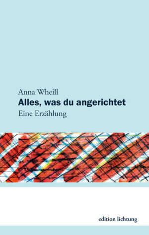 Vier Schwestern, ganz verschieden und doch verbunden durch das Elternhaus. Adda, die Älteste, lebt noch in diesem Haus. Einmal im Jahr, immer zu Weihnachten, wird es zum Treffpunkt der Schwestern. Alles soll so sein wie es immer war, wie in den Erinnerungen an früher, und Adda hat dafür Sorge zu tragen. Sie ist die eine stabile Stütze des Familiensystems, die nun beginnt, sich zu bewegen. Denn Adda will über Weihnachten verreisen. Bei den Schwestern stößt das auf wenig Verständnis: Agnes hat ihr Leben ganz ihren fünf Kindern gewidmet, ihr Mann Ludwig dankt es ihr nicht. Adelheid schreibt Krimi-Drehbücher und kommt vor allem zurück ins Dorf, um Stoff für neue Geschichten aufzuschnappen. Die vielbeschäftigte Alice bleibt der Familie fern. Leise und mit subtilem Humor beschreibt Anna Wheill das System dieser Familie. Ergänzt wird der Text um Grafiken von Anna Wheill. Ihre Würfel sind inspiriert vom „Quadräteln“, einem Spiel der alten Schriftsetzer mit Leerstellen. Leerstellen gibt es auch im Text viele. Leerstellen in der Erinnerung, Leerstellen am Tisch und in den Gesprächen.