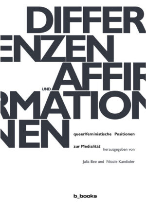 Differenzen und Affirmation versammelt aktuelle Positionen­­ der Gender- und Queer Studies in den Medien­wissenschaften. Die Gender Media Studies gehen davon aus, dass Gender nicht nur in Medien repräsentiert­­ wird, sondern dass es vielfältige performative­­ Relationen gibt. Dabei bringen sich Geschlecht­­ und Medien wechselseitig als machtvolle Gefüge hervor. Affirmation heißt nicht Kritiklosigkeit, sondern meint eine bewusst intersektionale Politik der kulturellen­­, geschlechtlichen, sozialen, menschlichen und nichtmenschlichen Differenzen und Medien. Neben dem für die Gender Media Studies klassischen Feld des Films erweitert der Band die Perspektive­­ auf aktuelle Medien, etwa im Bereich der Pharmakologie und Hormone, von Trans*Videos, queerer Onlinepostpornographie, Schulden­­, Gastfreundschaft­­, Poesie Mit Beiträgen von Ulrike Bergermann, Sudeep Dasgupta, Gerko Egert, Sarah Horn, Brigitta Kuster, Isabell Lorey, Peter Rehberg, Mireille Rosello und Marc Siegel