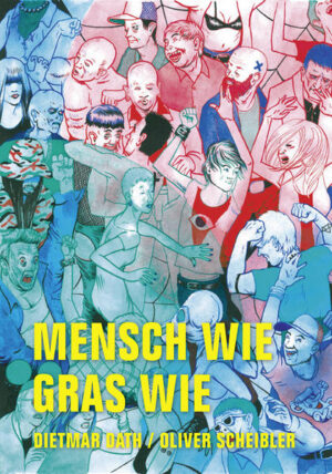 Mensch wie Gras wie' ist eine Graphic Novel über Forschung, Technik, Geld und Liebe. Die Biologin Elin Elwert arbeitet an gentechnisch veränderten Pflanzen und anderen Organismen - eine fundamentale Umwälzung der Nahrungsmittel- und Pharmaindustrie steht bevor. Elin lebt mit dem Bioinformatiker Thomas Schäfer zusammen - seelisch und körperlich aber gelingt es ihr nicht, die ältere, sehr komplizierte Beziehung zu Martin/Martina Riede loszulassen - eine Liebe, die sich nicht in die emotionalen und erotischen Standards einpassen lässt, die in Elins Arbeits- und sonstigem Lebens umfeld gelten. Im Laufe der Handlung, die sich wie ein Puzzle aus Erinnerungen und intensiven Erlebnissen zusammensetzt, kollabiert die Sehnsucht nach einem anderen Leben als dem vorgefertigten: In einem Szenario, das den direkten Eingriff von Geld und Macht ins Lebendige als eine Katastrophe zeigt, die auch das Geld und die Macht nicht stabil kontrollieren können - und in der unerwartete Durchgänge in etwas anderes, etwas Unvorhergesehenes zu finden sind. Die Geschichte wird nicht als abstrakte, spekulative Anklage des Vorhandenen erzählt, sondern in visueller Traumschau, in Sprüngen, Trips, Schocks und Rätseln. Im Anhang erzählt Dietmar Dath von der Verwandlung des Erzählens durch das praktische Zusammendenken von Bildern und Worten - ein persönlicher Bericht von den überraschungen und dem Lernen beim Arbeiten an der Form 'Comic', wenn sie nicht einfach als Illustrationsverfahren, sondern als eigenständige Herausforderung an Schreiben, Denken und Empfinden ernst genommen wird.