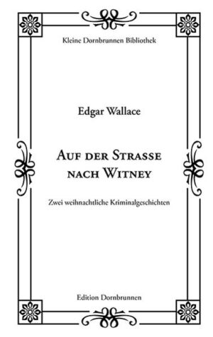 Verbrecher machen keine Pause. Auch nicht zur Weihnachtszeit. Das dachte sich wohl auch der britische Kriminalschriftsteller Edgar Wallace (1875 bis 1932), der während seiner produktiven Schaffenszeit gleich eine ganze Reihe kurzer Weihnachtskrimis verfasste. Zwei davon präsentiert der vorliegende kleine Band zum ersten Mal in deutscher Sprache.