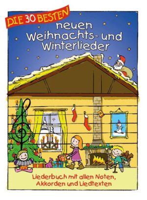 Die „30 besten“ von Lamp und Leute ist die erfolgreichste Kindermusik-CD-Reihe in Deutschland. Dieses Liederbuch enthält die Noten zu dem Album „Die 30 besten neuen Weihnachts- und Winterlieder“. Von den Klassikern zu Weihnachten kann man eigentlich nie genug bekommen. Wer allerdings zu diesem wunderbaren Fest einmal ganz neue Lieder hören möchte, dem sei das Album „Die 30 besten neuen Weihnachts- und Winterlieder“ wärmstens empfohlen. Alle Titel wurden extra für diese Ausgabe neu geschrieben. Dabei wurde sowohl musikalisch als auch textlich auf eine abwechslungsreiche Mischung Wert gelegt. Entdecken Sie viele neue Ohrwürmer: von besinnlichen bis hin zu fröhlichen, von kirchlichen bis hin zu modernen Liedern Viele dieser neuen Titel, wie z.B. Oh wie schön das duftet, Hast du den Weihnachtsmann gesehen, 24 kleine Türchen oder Ein Schneemannslied könnten schon bald die Klassiker von Morgen sein. Auch zwei der berühmtesten Gedichte zur Weihnachtszeit, Lieber guter Weihnachtsmann und Von drauss vom Walde komm ich her sowie Die Weihnachtsgeschichte nach dem Lukas-Evangelium, wurden für dieses Album wundervoll neu vertont. Zum gleichnamigen Album gibt es nun das Liederbuch für die ganze Familie. Auf 68 stimmungsvoll illustrierten Seiten befinden sich alle 30 Weihnachtslieder mit Melodielinie, Text und Akkorden inklusive Griffbildern für Gitarre. Die Akkorde über der Melodie können für jedes Instrument angewendet werden. Das Liederbuch ist eine Hardcoverausgabe und durchgängig vierfarbig. Für alle, die zum Weihnachtsfest nach schöner neuer Weihnachtsmusik suchen, ist diese Sammlung genau richtig.