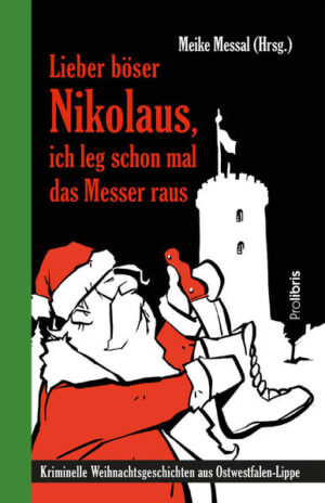 14 spannende und berührende Weihnachtskrimis aus Bad Oeynhausen, Bielefeld, Büren, Detmold, Gütersloh, Herford, Höxter, Lemgo, Minden, Nieheim, Paderborn, Porta Westfalica und Sparrenburg, geschrieben von elf Autoren aus Ostwestfalen-Lippe: Thomas Breuer, Stephan Hähnel, Robert C. Marley, Meike Messal, Karolin Neubauer, Doris Oetting, Joachim H. Peters, Raiko Relling, Wolfram Tewes, Richard Wiemers und Marcus Winter.