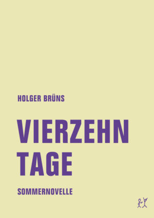 »Vierzehn Tage« erzählt eine Episode aus dem Leben eines Mittvierzigers, der in Berlin lebt und bei der Postsortierstelle arbeitet. Er hat zwei Wochen frei und weiß nichts mit sich anzufangen. Also lässt er sich treiben, trifft Bekannte, fährt ein paar Tage aufs Land und beginnt eine Affäre mit einem jüngeren Spanier. Seine ständigen Begleiter sind Erinnerungen an frühere Zeiten: an das Westberlin der 80er, an alte Ideale und Kämpfe, an eine Jugend, die hinter ihm liegt. In »Vierzehn Tage« widmet sich Holger Brüns dem Älterwerden. Er geht den großen und kleinen Fragen nach, die das Vergehen der Zeit aufwirft: Was ist aus dem Leben geworden, von dem ich einmal geträumt habe? Was geschieht mit mir, während sich die Welt um mich herum verändert? Wars das jetzt? Und werde ich jemals meine Küche renovieren?