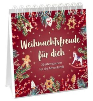 In der Advents- und Weihnachtszeit immer wieder innehalten, Kraft schöpfen und die Weihnachtsfreude ins Herz lassen - dazu lädt dieses Aufstellbuch ein. Mit ermutigenden und inspirierenden Gedanken in Form von Zitaten und Bibelversen ist dieser besondere Adventskalender ein liebevoller Begleiter für die Zeit vom 1. bis zum 26. Dezember. Mit Zitaten von Autoren wie Jürgen Werth, Max Lucado, Sharon G. Brown, Ann Voskamp, Sarah Young, Arne Kopfermann, Martin Luther, Friedrich von Bodelschwingh, Paul Gerhardt, Theodor Storm, Eichendorff u. v. a.