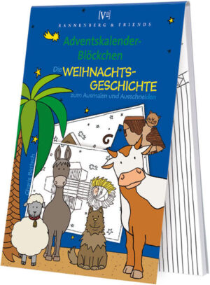 ANMALEN - AUSSCHNEIDEN - KLEBEN - AUFSTELLEN - FREUEN Vom 1. bis zum 24. Dezember entsteht mit diesen kleinen Figuren die Weihnachtskrippe. Einfach zu basteln - mit Kinder ab 4 Jahren oder mit der ganzen Familie.