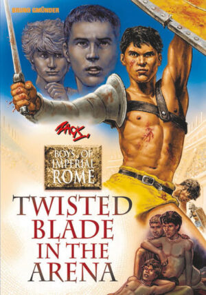 "The Roman Empire, AD 108: Rich and poor alike revel in the bloody thrills of gladiatorial combat staged in arenas across the empire. The entertainments are big business-and as ever, money attracts shady operators out for a quick buck. Safely back from emperor Trajans tour of his province of Egypt, friends and lovers Rufio and Quintus are plunged into the dangerously murky world of match-fixing when Quintus falls for a young gladiator on the rise, whom he is encouraged to sponsor-for Attilius is not all he seems Juggling between his ever more complex sex life and his family business duties, Rufio fights to save Quintus, his only love, from the clutches of doomed infatuation, while coping with the fallout of his friends arranged marriage and the corrupt machinations within the World Gladiator Federation. Blood in the arena, tested love, naked ambition-all fuse into a twisting, hot, illustrated tale of gay passion amid the splendor and squalor that is Rome at the apex of its power."