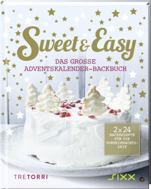 Backkreationen aus der Sweet & Easy Küche bekannt durch SIXX lassen die Herzen aller kleinen und großen Süßmäulchen höherschlagen. Der erste Sweet & Easy Adventskalender in Buchform trumpft gleich mit doppelt so vielen Rezepten auf und liefert 48 köstliche Ideen für eine süße (Vor)weihnachtszeit. Von klassischen Weihnachtsplätzchen über internationale Trendrezepte bis zu außergewöhnlichen Wintertorten, ist für jeden das Passende dabei und Abwechslung im Advent garantiert. Die Seiten vom 6. und 24.12. sind für eine extra süße Überraschung zum Auftrennen! Viel (Weihnachts-)Freude beim Ausprobieren, Schenken & Genießen!