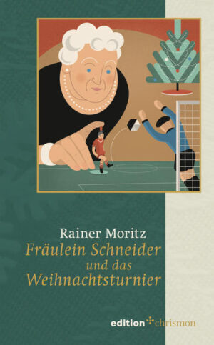 Fräulein Schneider, eine resolute, weißhaarige Mittsiebzigerin, die jahrelang als Buchhalterin gearbeitet hat, ist allein. Aber nicht immer: Jedes Jahr an Heiligabend bekommt sie Besuch. Von Konrad , dem Sohn eines ehemaligen Arbeitskollegen. Er kommt zu Kaffee und Plätzchen, wundert sich insgeheim über die Lamettaberge auf Fräulein Schneiders Weihnachtsfichte, bringt Geschenke vorbei - und wird von Fräulein Schneider genötigt, mit ihr Tischfußball zu spielen. Denn Fräulein Schneider liebt Tischfußball und ist nicht davon abzubringen, dass es ein Weihnachten ohne Flachschüsse und Glanzparaden auf ihrem Esstisch nicht geben kann und darf. Ein alljährliches Weihnachtsritual, das sich ausweitet und immer kuriosere Formen annimmt ... Eine zauberhafte Weihnachtsgeschichte voller Gefühl, Humor und überraschender Wendungen. - Lektüre für die besinnlichste Zeit des Jahres: moderne Weihnachtsgeschichte für Erwachsene - Bekannte Schriftsteller und ihre schönsten Weihnachtserzählungen: unsere Buchreihe aus dem Edition Chrismon Verlag - Endlich wieder Weihnachten! Wunderschön gestaltetes Geschenkbuch für das eigene Regal und für alle, die uns am Herzen liegen - Gemütliches Lesevergnügen in der Adventszeit: ein Weihnachtsroman für besondere Stunden Was zählt wirklich am Fest der Liebe? Ein Weihnachtsbuch für Erwachsene Viel Trubel in der hektischen Adventszeit? Was kann es da Besseres geben, als sich mit einer besinnlichen Weihnachtsgeschichte auf die Couch zurückzuziehen. Die modernen Weihnachtserzählungen aus der edition chrismon steigern die Vorfreude und gehören zu einem stimmungsvollen Weihnachtsfest dazu wie Plätzchenduft und Kerzenschein! Facettenreiche Romane voller Gefühl, Humor und Lebensklugheit: Entdecken Sie Weihnachtsgeschichten zum Nachdenken und Mitfiebern aus der Feder einiger der bekanntesten Autoren und Autorinnen Deutschlands!