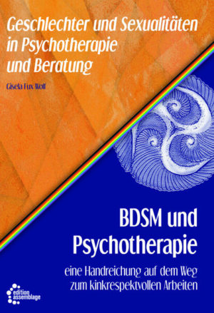 In dem Buch werden die Grundlagen und fachlichen Standards kinksensiblen und kinkkompetenten psycho- therapeutischen Arbeitens dargestellt. BDSM wird als vielfältige sexuelle Kultur beschrieben, in der sich eine Vielzahl von ethischen und auch gesundheitsbezogenen Diskursen entwickelt hat. Ein Wissen um diese Kultur bildet das Fundament für ein respektvolles und leitliniengerechtes psychotherapeutisches Arbeiten mit kinky Klient*innen, welches in dem Buch in konkreten Anwendungsmöglichkeiten gezeigt wird.