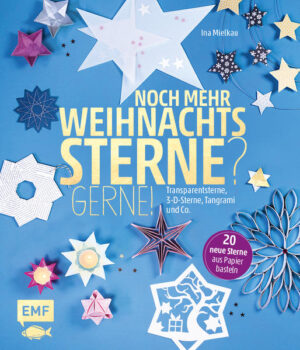 Der traditionelle Weihnachtsstern in neuem Gewand: „Noch mehr Weihnachtssterne? Gerne!” stellt 20 neue Bastelideen für dekorative Sterne zur Adventszeit vor. Detaillierte Anleitungen führen Schritt für Schritt durch die einzelnen Bastelprojekte und zeigen den Weg zu funkelnden Transparentsternen, die mit Konfetti und Glitzer gefüllt sind, oder coolen Sternmotiven aus Zeitungspapier und Buchseiten. Mit wenig Material entsteht selbst gemachte Weihnachtsdekoration, die sich nach den eigenen Wünschen gestalten und variieren lässt. Die fertigen Bastelkunstwerke im Sternformat eignen sich als festlicher Schmuck für den Tannenbaum, als dekorative Plätzenschale oder als hübsche Geschenkanhänger. Kreativen Bastelspaß für eine fröhliche und besinnliche Weihnachtszeit erleben - einfach Lieblingsstern auswählen und loslegen!