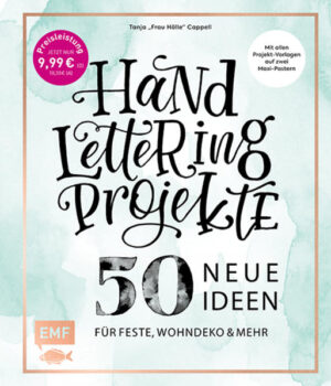 Die schönsten Projekte für alle, die ihr Handlettering-Können selbst anwenden wollen, präsentiert Tanja Cappell in diesem Buch. Unter den 50 Lettering-Ideen finden sich Inspirationen von Büro bis Wohnzimmer und von Accessoires bis zu Papeterie. Deko-Ideen fürs Babyzimmer, edle Klappkarten für verschiedene Anlässe, individualisierte Geschenkverpackungen oder beschriftete Alltagsgegenstände - der Fantasie sind keine Grenzen gesetzt, denn alles kann belettert werden! Alle Materialien und die verwendeten Stifte werden ausführlich erklärt, die einzelnen Projekte werden in Schritt-für-Schritt-Anleitungen beschrieben und alle Letterings sind als Vorlage zum Abpausen vorhanden.