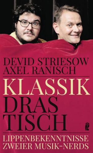 Leider hat der Verlag Ullstein fünf es versäumt, dem Buchhandel eine Inhaltsangabe zu dem Buch "Klassik drastischLippenbekenntnisse zweier Musik-Nerds" von Devid Striesow und Axel Ranisch  zur Verfügung zu stellen. Das ist bedauerlich, aber wir stellen unseren Leser und Leserinnen das Buch trotzdem vor.