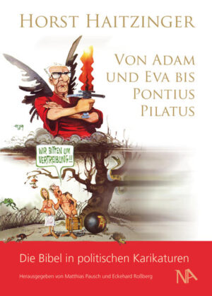 Horst Haitzinger, vielen Zeitungsleser*innen durch seine täglichen, sehr prägnanten, witzigen, nachdenklichen, aber immer sehr pointierten Zeichnungen bekannt, hat in über 60 Jahren etwa 16.000 Karikaturen - teilweise auch als Aquarelle - geschaffen. In seinem breiten thematischen Spektrum wurden auch bekannte biblische Erzählungen aufgegriffen und geschickt mit moderner Politik und Zeitgeschichte kombiniert. Regelmäßig zum Jahresende hat sich Horst Haitzinger der Weihnachtsgeschichte angenommen und diese politisch neu „eingekleidet“. Dazwischen gibt es eine Fülle an Vertreibungen aus dem Paradies, dem Goldenen Kalb und Moses mit den Zehn Geboten, sowie weiteren Szenen aus dem Alten Testament. Im Neuen Testament reicht der Bogen von der Geburt Jesu über den Guten Hirten bis zum sprichwörtlich gewordenen Pontius Pilatus, der seine Hände in Unschuld wäscht. Ein unterhaltsamer, manchmal auch nachdenklich stimmender Blick in das Buch der Bücher! Der Band begleitet eine Ausstellung im BIBEL MUSEUM BAYERN und präsentiert die Karikaturen dauerhaft.