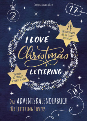 An die Stifte, fertig, letter dich durch den Advent! Du liebst Handlettering und bist großer Weihnachtsfan? Und du liebst besodere Adventskalender, hast aber genug von Schokolade oder kleinen Dingen? Dann hat dieses Adventskalenderbuch nur auf dich gewartet! Fülle den magischsten Monat des Jahres mit jeder Menge Kreativzeit und entdecke an jedem Tag im Advent eine neue kreative Handlettering-Überraschung! Ob weihnachtliche DIY-Projekte, Letterings voller Winterzauber oder wunderfein beletterte Geschenke - hinter 24 auftrennbaren Kapiteln verstecken sich viele kreative Ideen, die du im Advent umsetzen kannst. Kurz und kompakt führt Cornelia Landschützer zu Beginn des Buches in die wichtigsten Basics für den Einstieg in das Thema Handlettering ein, sodass du auch als Anfängerin oder Anfänger direkt loslegen kannst. Zudem hat die Autorin für die perfekte Vorbereitung auf die Projekte eine Basic-materiallisste mit langjährig von ihr erprobten Lieblingsstiften und Equipment, das bei keinem Lettering-Fan fehlen darf, für dich zusammengestellt. Außerdem findest du eine Liste aller Dinge, die du für die Projekte zu Hause haben solltest. Zu jedem Kapitel erwartet dich auf den Rückseiten der verschlossenen Seiten noch ein tolles Extra. Alphabete, Doodle-Anleitungen, Spruchvorlagen und besondere Techniken: Sei gespannt! Happy Christmas Lettering! Das Adventskalenderbuch für Handlettering-Fans! die Seiten zum Auftrennen bieten jeden Tag eine tolle Handlettering-Überraschung mit jede Menge Zusatz-Content für alle Lettering-Fans 112 Seiten Format: 17,7 x 21,6 cm Mit Handlettering hast du so viele Möglichkeiten, kreativ zu sein. Ob Grußkarten für deine Liebsten, liebevoll gestaltete Geschenke oder Deko für dein Zuhause - in diesem Buch erwarten dich 24 unterschiedliche weihnachtliche Lettering-Ideen.