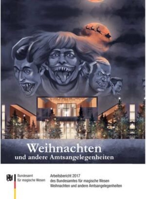 Und wieder berichten die AutorInnen des Bundesamtes für magische Wesen über ihre Beobachtungen der Mitbürger mit magischem Hintergrund. Mit diesem dritten Arbeitsbericht, der zu Weihnachten 2017 erscheint, übernimmt der amtseigene Bundeslurch Verlag die Publikation der Arbeiten fantastischer Autoren. 10 Kurzgeschichten von Chris Schlicht, Margarete Alb, Anne Zandt, Tina Becker, Marcus Watolla, Dorothee Reimann, Carmilla DeWinter, Katrin Minert, Carola Jürchott und Hagen Ulrich. Chris Schlicht: Die Heiligen der Nacht Der junge Mönch Tomas stirbt bei einem großen Erdbeben - und wacht in der nächsten Nacht als Steinseele wieder auf. Tagsüber als Statue gefangen, ist er nachts stiller Beobachter der Menschen. Damit will er sich allerdings nicht abfinden. Margarete Alb: Das Thomasturnier Cernun Otternherr hat sich vor seinen Feinden im Schmalkaldischen Exil verkrochen. In der längsten Nacht des Jahres lockt ihn eine ausnehmend seltsame Zusammenkunft von Dämonen aus seinem Versteck. Anne Zandt: Wintermond Treffen Sie einen Werwolf, der sich mit Überstunden, den Gerüchen vom Weihnachtsmarkt und genervten Pendlern herumplagen muss. Schafft er es rechtzeitig vor seiner Verwandlung nach Hause? Tina Becker: Blutmond um Mitternacht Im winterlichen Wald kommt eine Hexe grausam ums Leben. Minna, die Oberste des Hexenzirkels, verdächtigt die Werwölfe und schwört grausame Rache. Markus Watolla: Das Geheimnis des Peter Gennersheim Der neue Nachbar verhält sich äußerst seltsam. Ist das Verfolgungswahn, oder ist wirklich jemand hinter ihm her? Dorothe Reimann: Jahr und Tag „Meine Damen und Herren, Sie arbeiten ab heute für das Bundesamt für magische Wesen, Sektion Taktisches Drachengeschwader 35 ‚B‘. Die Mitarbeiteranzahl beträgt mit Ihnen 54.“ Carmilla DeWinter: Ruhige Feiertage Der Incubus Frisk ist in Karlsruhe untergetaucht. An Heiligabend gerät er in die Auseinandersetzung zwischen einem verirrten Alben und einigen Betrunkenen. Die resultierende Explosion ruft die Behörden und eine erpresserische Hexe auf den Plan. Katrin Minert: Schneeflöckchen Bob, wandernder Tischlergeselle und Wermaus, trifft eine geheimnisvolle Frau namens Skadi Flocke, die immer ein Hauch nach Schnee umweht. Genau deswegen ist allerdings ein skrupelloser Geschäftsmann hinter ihr her. Hagen Ulrich: Sebastians blutige Prüfung Sebastian Harrach, magiebegabter und entführter Sohn des fundamentalistischen CDU-Politikers Peter Harrach, gilt als tot. Seine Freunde sind in ihrer Trauer wie gelähmt. Der hinter der Entführung stehende Peter Harrach wird Innenminister in der sächsischen Landesregierung. Derweil werden an Sebastian in einer polnischen Klinik Verfahren zur Homoheilung getestet. Doch dann findet Sebastians magischer Ring den Weg zu seinem Eigentümer. Sebastian erwacht aus seiner Situation. Und nimmt Rache.