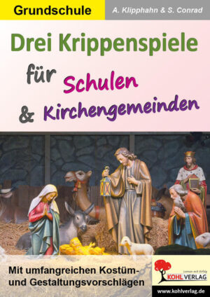 Ein traditionelles Krippenspiel gehört für viele zu jedem Weihnachtsfest. Deshalb ist die alljährliche Planung und Organisation von Schul- oder Familiengottesdiensten, Christvespern oder Mettenfeiern für Lehrer, Erzieher, kirchliche Mitarbeiter und Ehrenamtliche immer wieder eine große Herausforderung. Mit dem vorliegenden Material erhalten Sie drei Krippenspiele, die sich an den Texten der Bibel orientieren. Sie wurden für eine Grundschule konzipiert, in der sich alle Schüler in irgendeiner Weise am Schulgottesdienst beteiligen. Dadurch sind die Texte ziemlich umfangreich, bieten aber auch viel Stoff und viele Variationsmöglichkeiten. Darüber hinaus finden sich Kostüm- und Gestaltungsvorschläge, die zumeist einfach umzusetzen sind. 76 Seiten